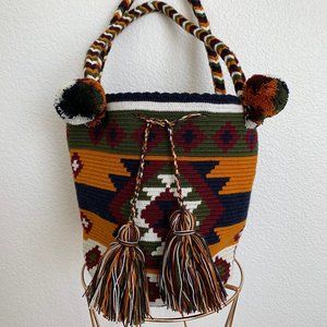 Wayuu Colombian Aztec Mochila Bag Purse